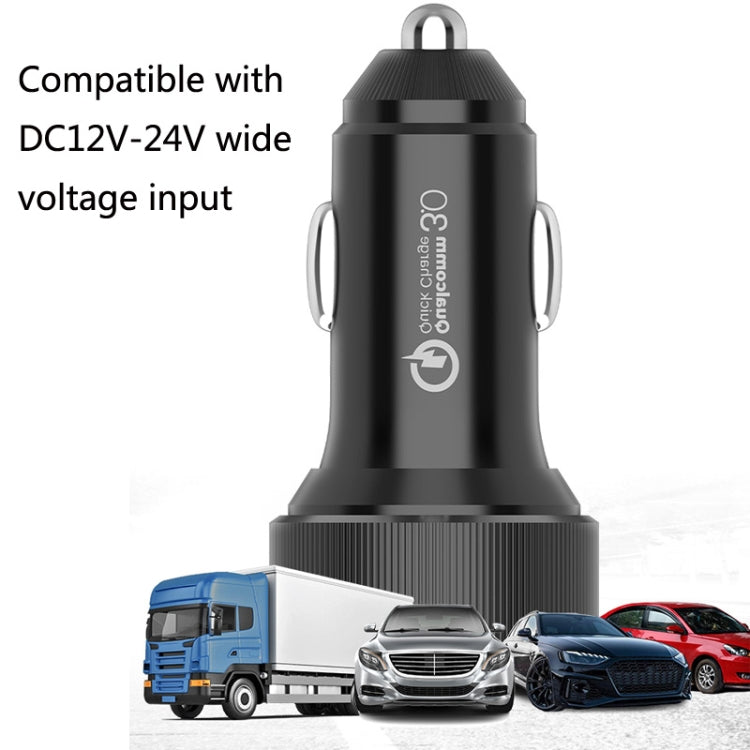 QIAKEY TM330 Dual Port Fast Charge Car Charger - In Car by QIAKEY | Online Shopping UK | buy2fix