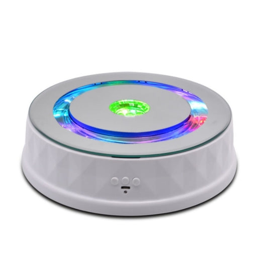 LED Light Electric Rotating Turntable Display Stand Video Shooting Props Turntable(White) - Camera Accessories by buy2fix | Online Shopping UK | buy2fix