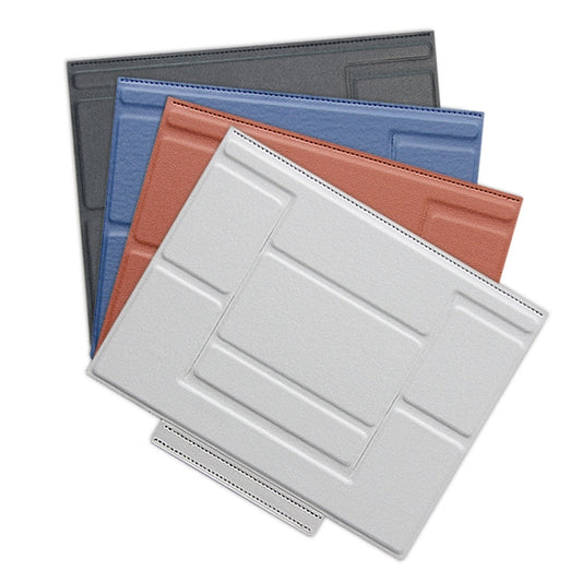 Laptop Leather Folding Stand Tablet Phone Holder(Silver Gray) by buy2fix