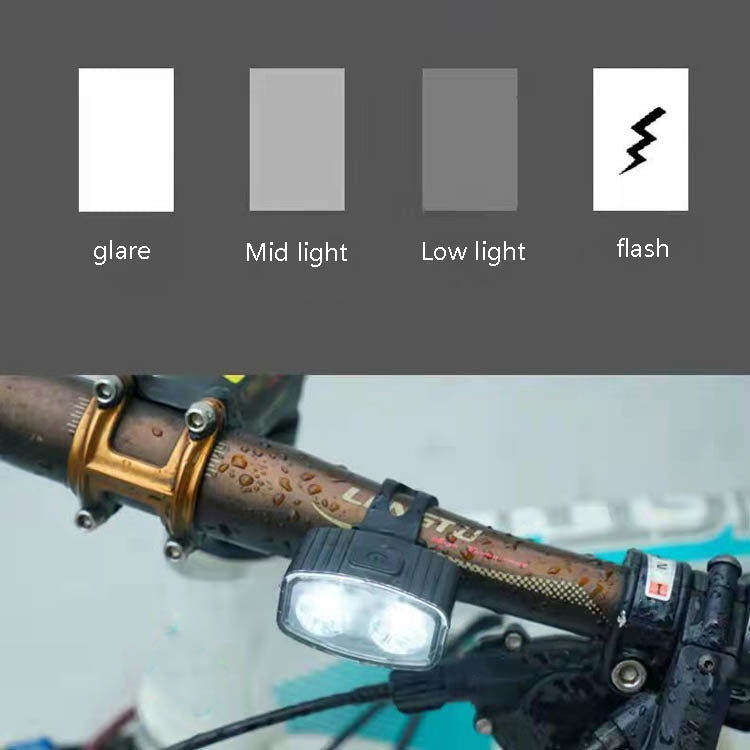 BG-3106 Bicycle Lamp USB Charging Mountain Bike Night Rider Light(White) - Headlights by buy2fix | Online Shopping UK | buy2fix