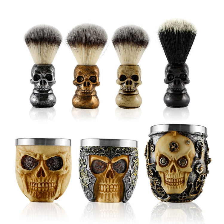 Skull Cleansing Shaving and Foaming Tools, Color Classification: Beard Brush Golden - Hair Trimmer by buy2fix | Online Shopping UK | buy2fix