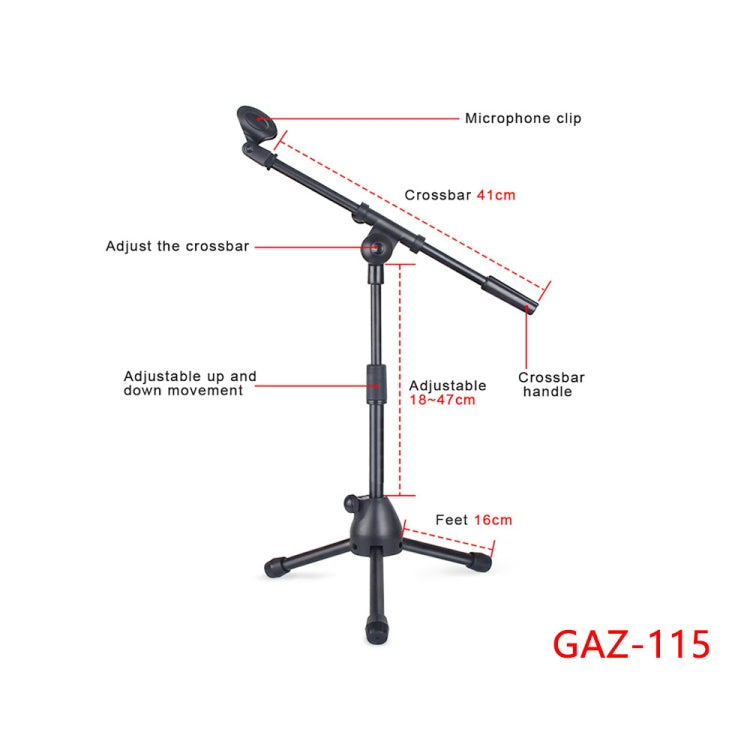 Single Rod Floor Formula Adjustable Microphone Bracket, Style: GAZ-115 - Consumer Electronics by buy2fix | Online Shopping UK | buy2fix