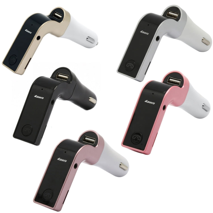 G7 Car Hands-Free Bluetooth FM Player MP3(Rose Gold) by buy2fix