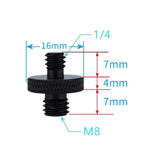4 PCS Screw Adapter A27 1/4 Male to M8 Male Screw by buy2fix