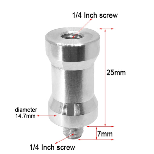 10 PCS Screw Adapter 1/4 Female to 1/4 Male Screw by buy2fix
