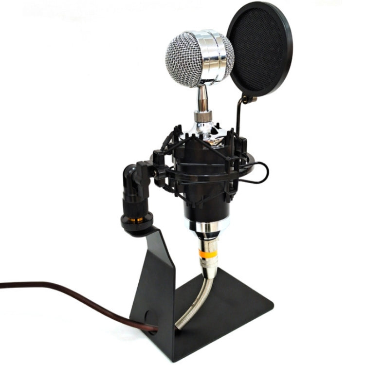 TEYUN L-Shaped Iron Triangle Metal Microphone Stand(Black) - Consumer Electronics by TEYUN | Online Shopping UK | buy2fix