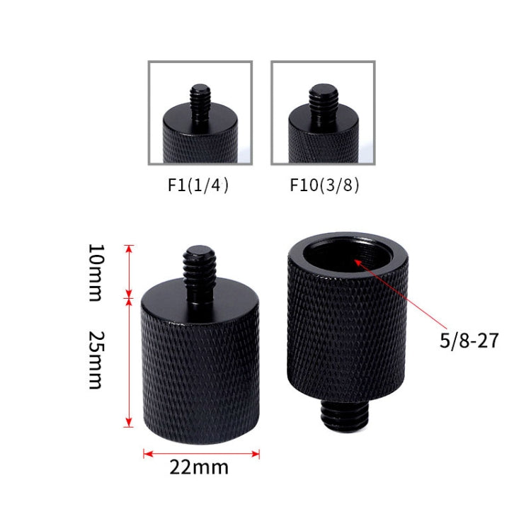 2 PCS Microphone Adapter Screw F10 5/8-27  Female to 3/8 Male Screw - Camera Accessories by buy2fix | Online Shopping UK | buy2fix