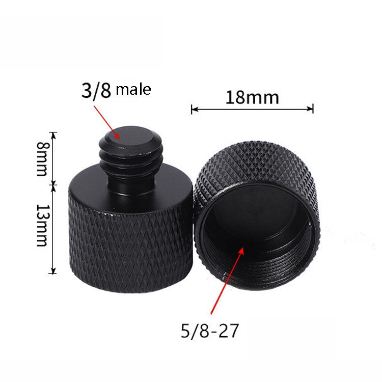4 PCS 5/8 Female to 3/8 Male Adapter Screw(Black) - Camera Accessories by buy2fix | Online Shopping UK | buy2fix
