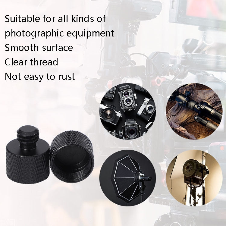 4 PCS 5/8 Female to 3/8 Male Adapter Screw(Black) - Camera Accessories by buy2fix | Online Shopping UK | buy2fix