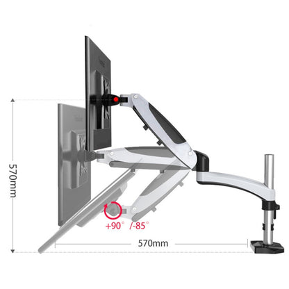 Gibbon Mounts Desktop Lifting Rotating Computer Monitor Stand, Specification Table Clip Black GM112C - Computer & Networking by Gibbon Mounts | Online Shopping UK | buy2fix