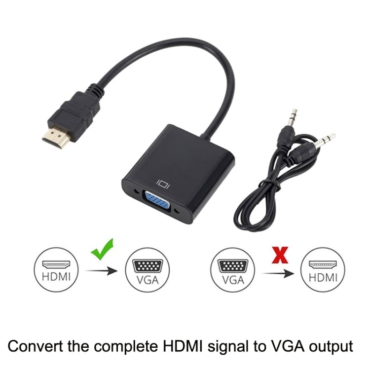 ZHQ008 HD HDMI To VGA Converter with Audio(White) - Converter by buy2fix | Online Shopping UK | buy2fix
