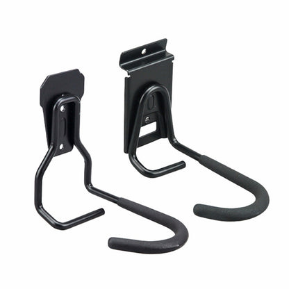 2 PCS Bicycle Hook Metal Wall Garage Bicycle Rack 820 Groove Board(Black) - Retaining Clips by buy2fix | Online Shopping UK | buy2fix