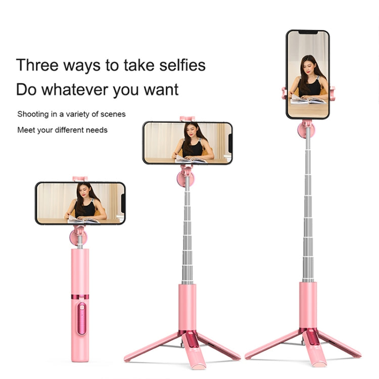 CYKE N-MY Integrated Tripod Bluetooth Live Selfie Stick(Pink) - Selfie Sticks by CYKE | Online Shopping UK | buy2fix