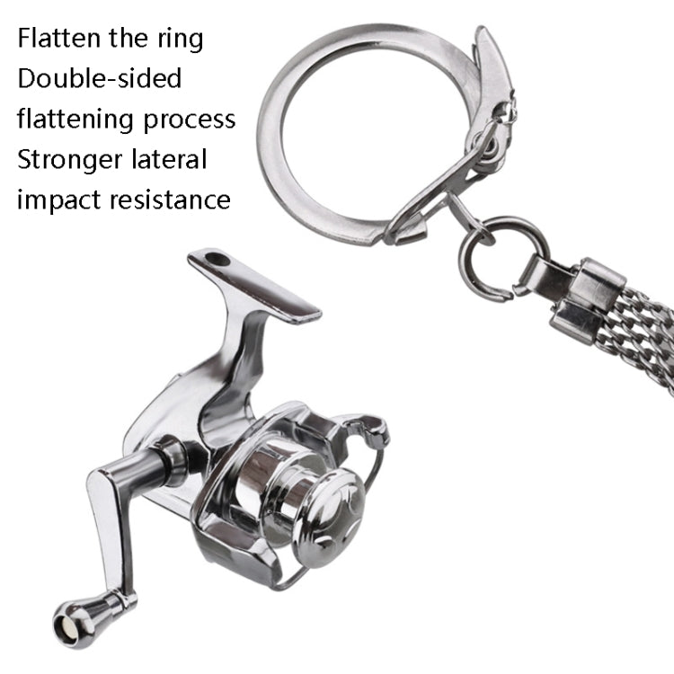 Metal Fishing Wheel Decoration Pendant Mini Wheel Fish Key Chain, Color: A by buy2fix
