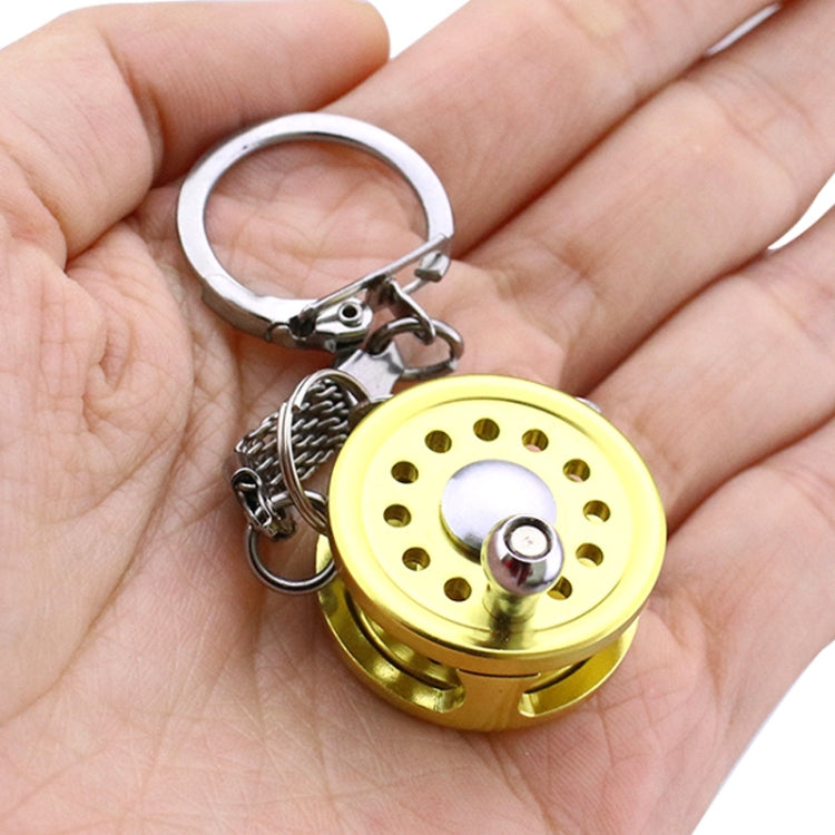 Metal Fishing Wheel Decoration Pendant Mini Wheel Fish Key Chain, Color: A by buy2fix