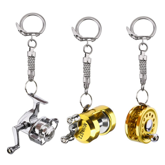 Metal Fishing Wheel Decoration Pendant Mini Wheel Fish Key Chain, Color: B by buy2fix