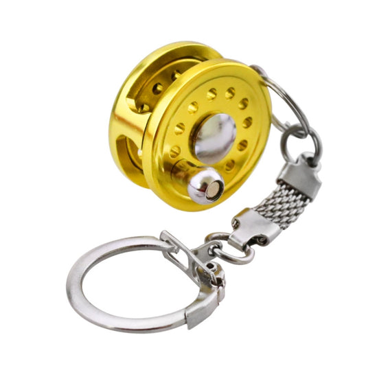 Metal Fishing Wheel Decoration Pendant Mini Wheel Fish Key Chain, Color:  C - In Car by buy2fix | Online Shopping UK | buy2fix