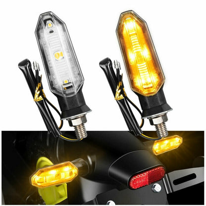 1 Pair MK-121 3 LEDs Shark Motorcycle Signal Lamp(Yellow Light) - In Car by buy2fix | Online Shopping UK | buy2fix