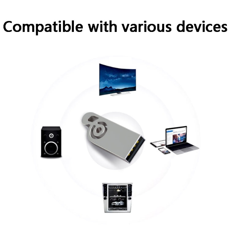 Zsyyh2 USB 2.0 High Speed Music Note USB Flash Drives, Capacity: 4GB(Black) - USB Flash Drives by buy2fix | Online Shopping UK | buy2fix