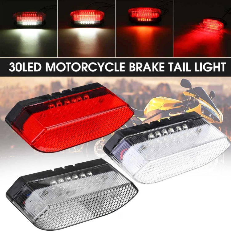 MK-285 Motorcycle LED Taillight Plate Light(Without Stand Red Cover) by buy2fix