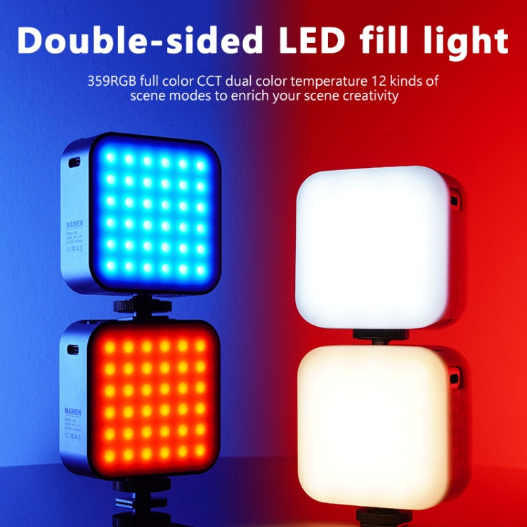 Mamen D01 66 LEDs 2500-9000K Double-Sided RGB LED Fill Lights - Camera Accessories by buy2fix | Online Shopping UK | buy2fix