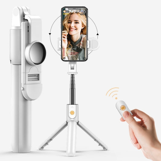Mobile Phone Bluetooth Selfie Stick Live Bracket, Specification: K10S (With Fill Light White) by buy2fix