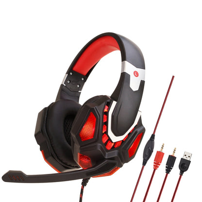 Soyto G10 Gaming Computer Headset For PC (Black Red) - Multimedia Headset by Soyto | Online Shopping UK | buy2fix