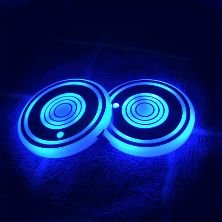 1 Pair 68mm LED Smart Light-Emitting Coaster Light Car Cup Slot Atmosphere Light(Brick) - In Car by buy2fix | Online Shopping UK | buy2fix