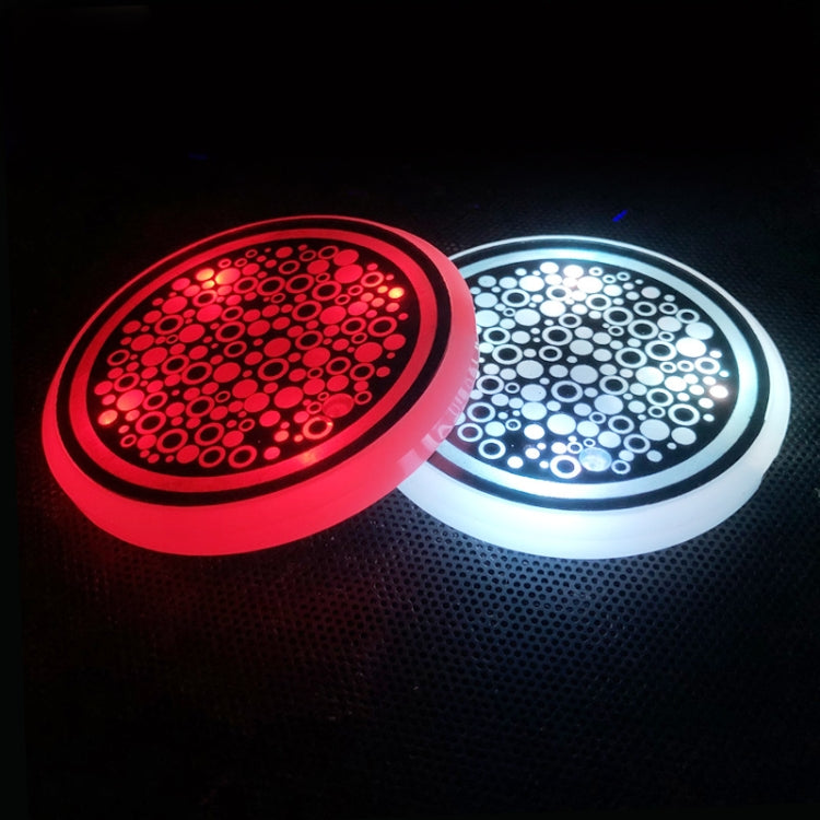 1 Pair 68mm LED Smart Light-Emitting Coaster Light Car Cup Slot Atmosphere Light(Star) - In Car by buy2fix | Online Shopping UK | buy2fix
