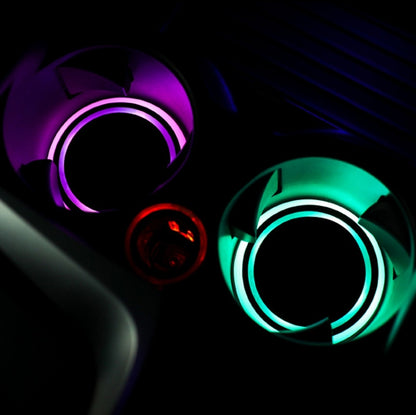 1 Pair 68mm LED Smart Light-Emitting Coaster Light Car Cup Slot Atmosphere Light(Modern Technology) - In Car by buy2fix | Online Shopping UK | buy2fix
