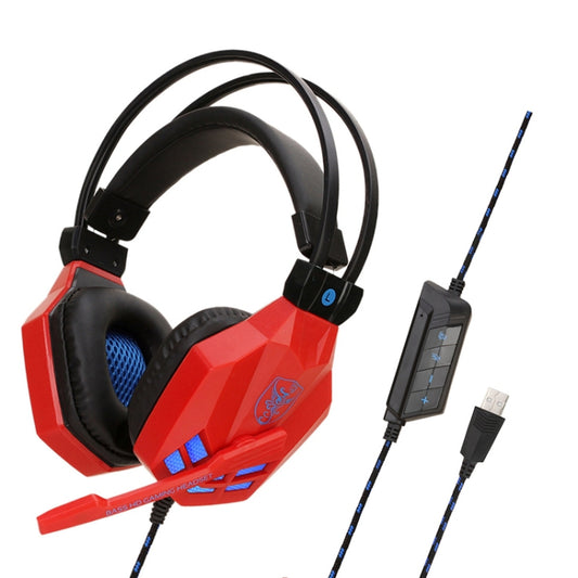 Soyto SY850MV Luminous Gaming Computer Headset For USB (Red Blue) - Multimedia Headset by Soyto | Online Shopping UK | buy2fix