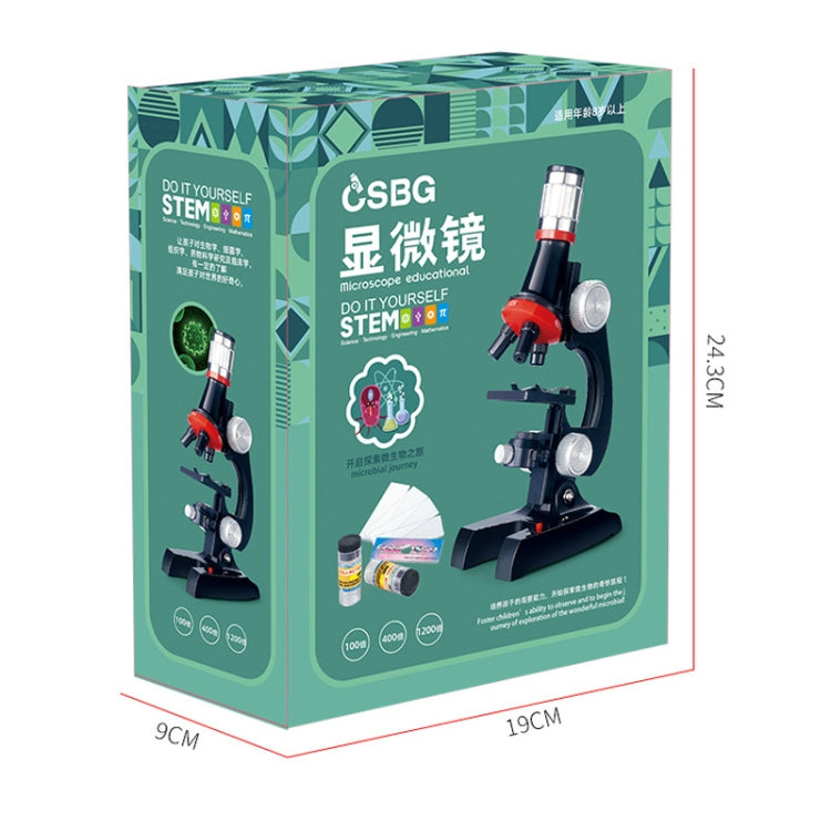 HD 1200 Times Microscope Children Educational Toys(Black) - Consumer Electronics by buy2fix | Online Shopping UK | buy2fix