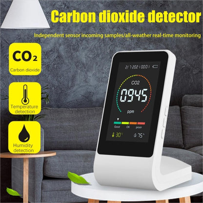 T03 3 In 1 Carbon Dioxide Detector Air Quality Monitor( Semiconductor White) - Consumer Electronics by buy2fix | Online Shopping UK | buy2fix