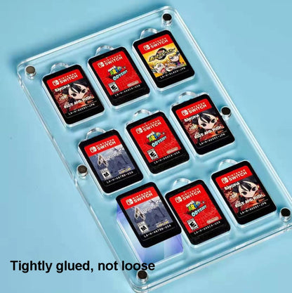 9 Grid Transparent Crystal Magnetic Game Card Storage Box For Switch - Cases by buy2fix | Online Shopping UK | buy2fix