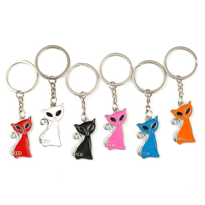 10 PCS Metal Paint Key Ring Car Pendant(Orange) - In Car by buy2fix | Online Shopping UK | buy2fix