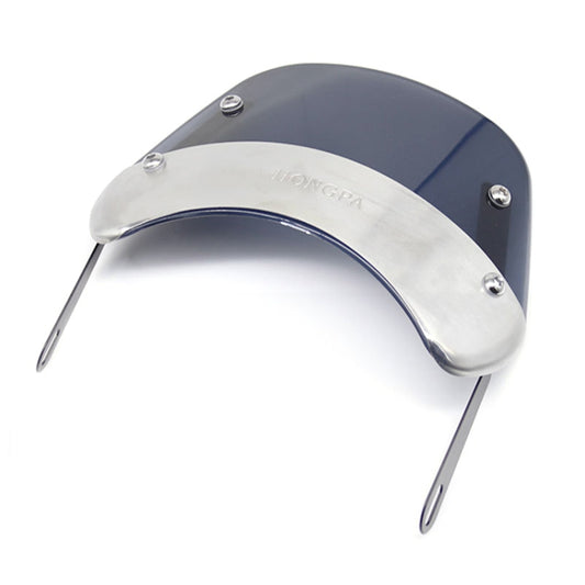 HONGPA DY-002 5-7 Inch Retro Motorcycle Modified PC Windshield(Smoked) by buy2fix