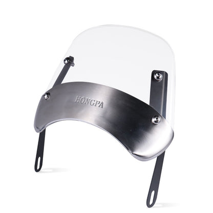 HONGPA DY-002 5-7 Inch Retro Motorcycle Modified PC Windshield(Transparent) by buy2fix