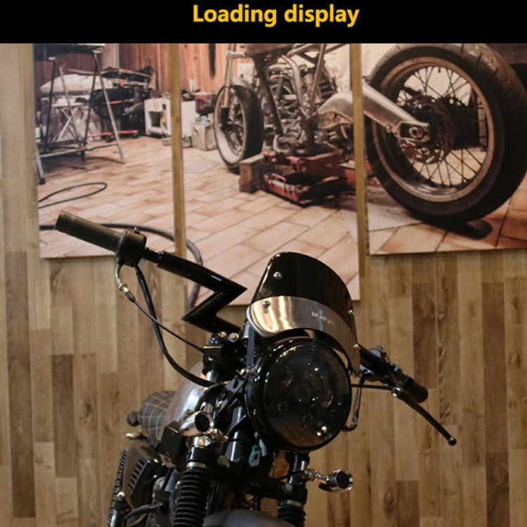 HONGPA DY-002 5-7 Inch Retro Motorcycle Modified PC Windshield(Transparent) by buy2fix