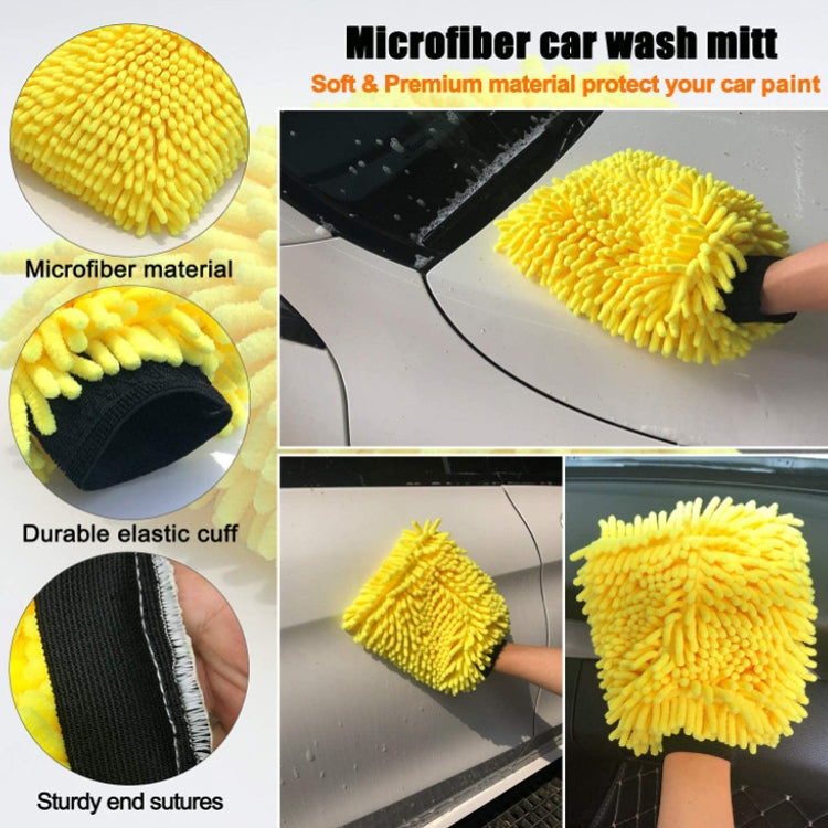 11 PCS / Set Soft Detail Brush Waterproof Car Wash Gloves - In Car by buy2fix | Online Shopping UK | buy2fix