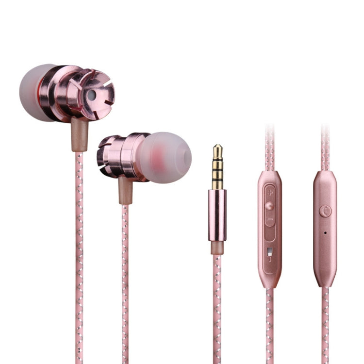 2 PCS EN500 3.5mm Plug Snake Pattern In-Ear Phone Earphone(Rose Gold) - In Ear Wired Earphone by buy2fix | Online Shopping UK | buy2fix