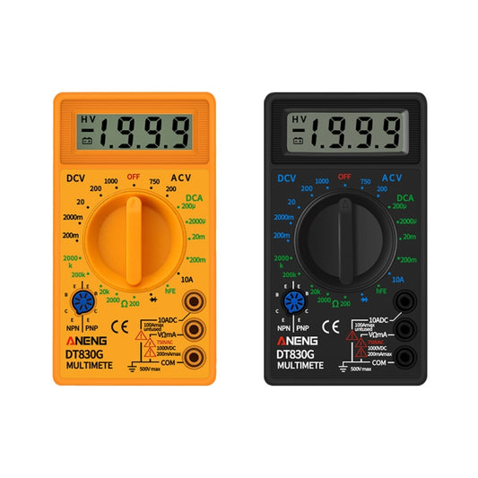 2 PCS ANENG DT830G Portable Digital Multimeter(Yellow) by ANENG