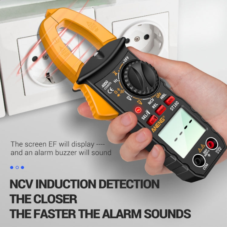 ANENG ST180 Digital Display Clamp AC & DC Intelligent Voltage Multimeter(Red) - Consumer Electronics by ANENG | Online Shopping UK | buy2fix