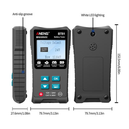 ANENG BT81 12V/24V Battery Internal Resistance Capacity Detector - Consumer Electronics by ANENG | Online Shopping UK | buy2fix