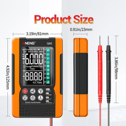 ANENG Automatic Intelligent High Precision Digital Multimeter, Specification: Q60 Intelligent(Orange) - Consumer Electronics by ANENG | Online Shopping UK | buy2fix