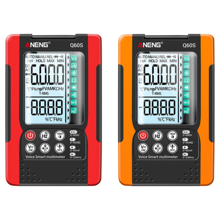 ANENG Automatic Intelligent High Precision Digital Multimeter, Specification: Q60s Voice Control(Red) - Consumer Electronics by ANENG | Online Shopping UK | buy2fix