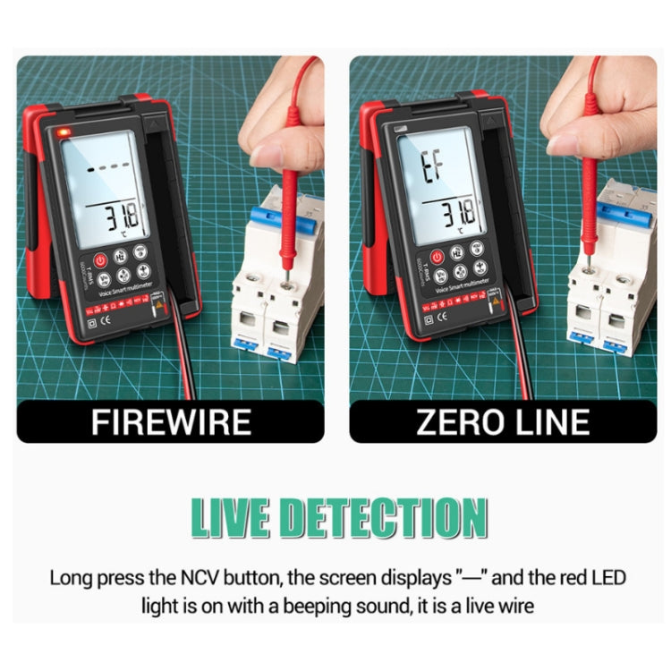 ANENG Automatic Intelligent High Precision Digital Multimeter, Specification: Q60s Voice Control(Orange) - Consumer Electronics by ANENG | Online Shopping UK | buy2fix