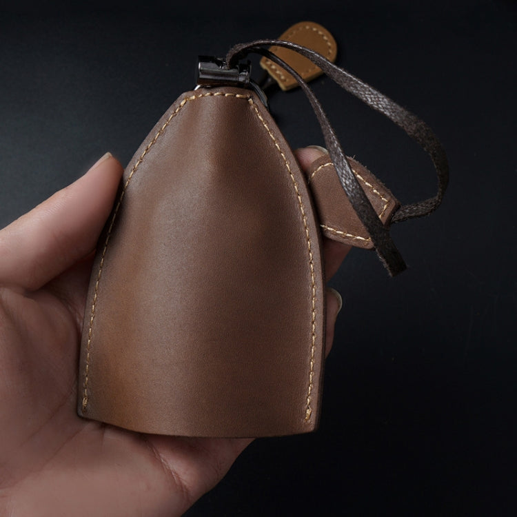 18Y-009 Vintage Handmade Leather Car Pull-Out Key Case(Oil Wax Skin Camel) by buy2fix