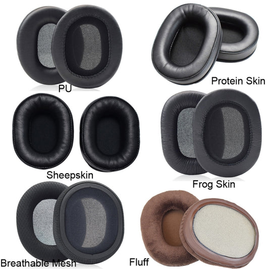 1 Pair Headset Earmuffs For Audio-Technica ATH-M50X/M30X/M40X/M20X, Spec: Black-Mesh by buy2fix