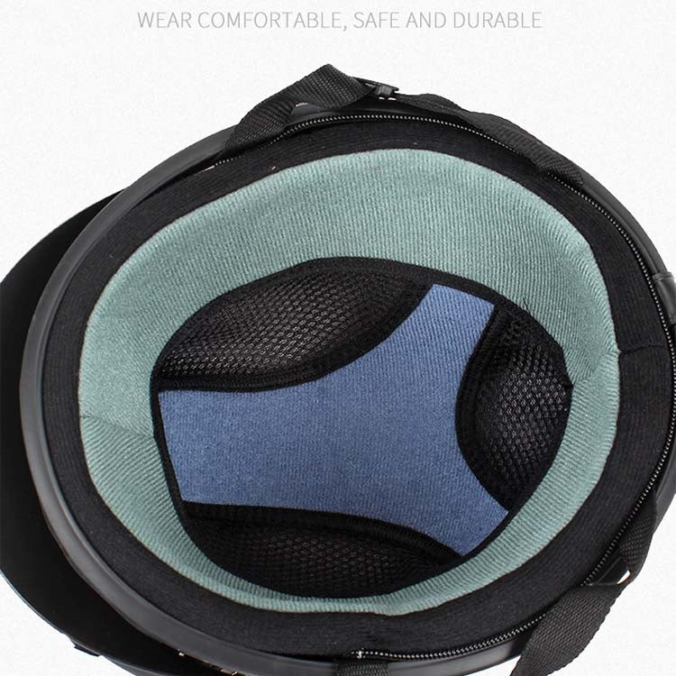 BSDDP A0318 PU Helmet With Goggles, Size: One Size(Black Brown) by BSDDP