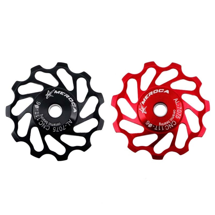 MEROCA Ceramic Bearing Mountain Bike Guide Wheel(11T Red) - Guide wheels by MEROCA | Online Shopping UK | buy2fix